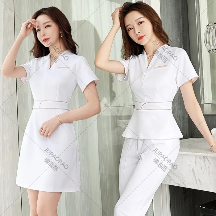 Esthetic Uniform Summer Short Sleeve Beauty Salon Suit Women's Spa