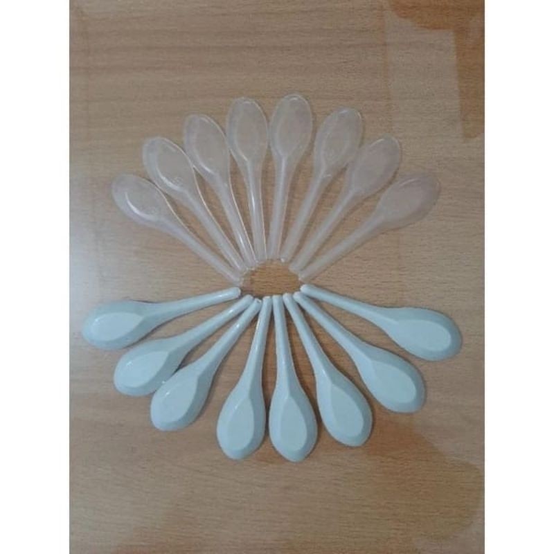 1PACK SENDOK MAKAN PLASTIK SENDOK BEBEK PLASTIK BENING BUTEK