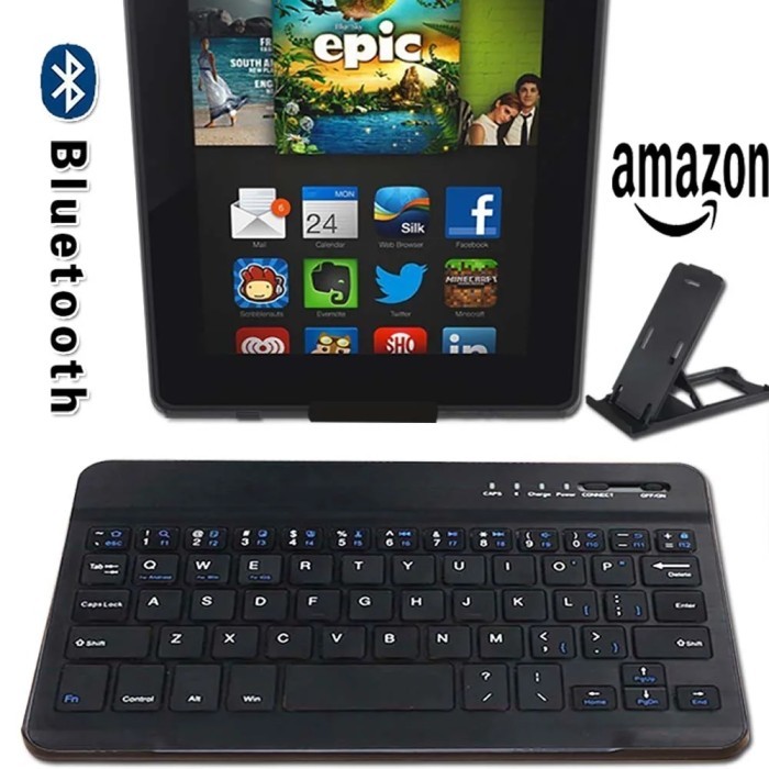 Wireless Keyboard Bluetooth Keyboard for Fire 7/HD 8/Kindle Fire