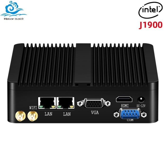 Fanless Industrial Mini PC Intel J1900 Quad Cores 2xGigabit Ethernet