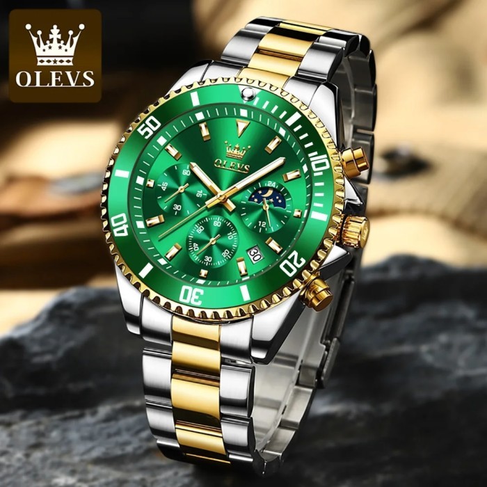 OLEVS Watch for Men Luxury Stainless Steel Men Quartz Wristwatches