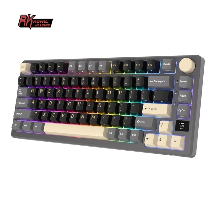 Royal Kludge RK M75 Wireless 3-Mode LED Gasket Mechanical Keyboard - 75%