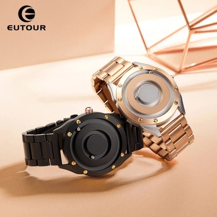 Men Women Watches EUTOUR E033 Magnetic Ball Show Unisex Wristwatches