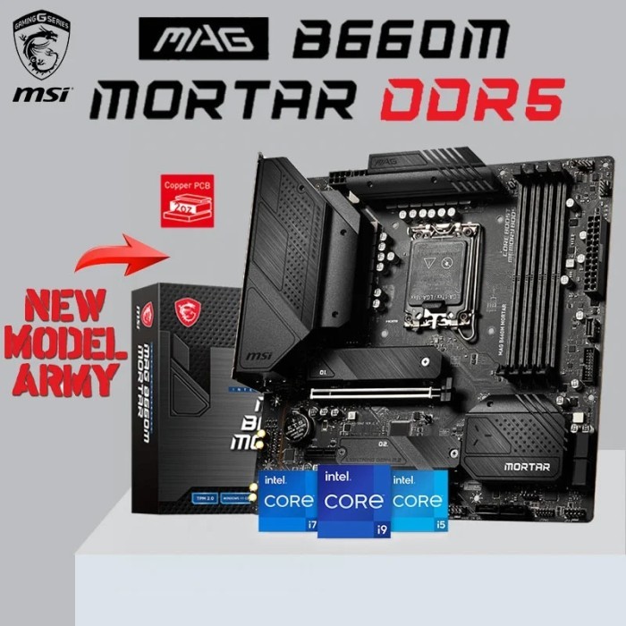 MSI MAG B660M MORTAR DDR5 128G 6200+(OC) LGA 1700 Intel 12th Gen M.2