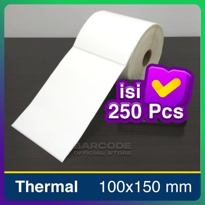 

Gilang_Store Label Thermal 100x150 mm Isi 500 Pcs Kertas Sticker A6 Resi Termal Printer Barcode