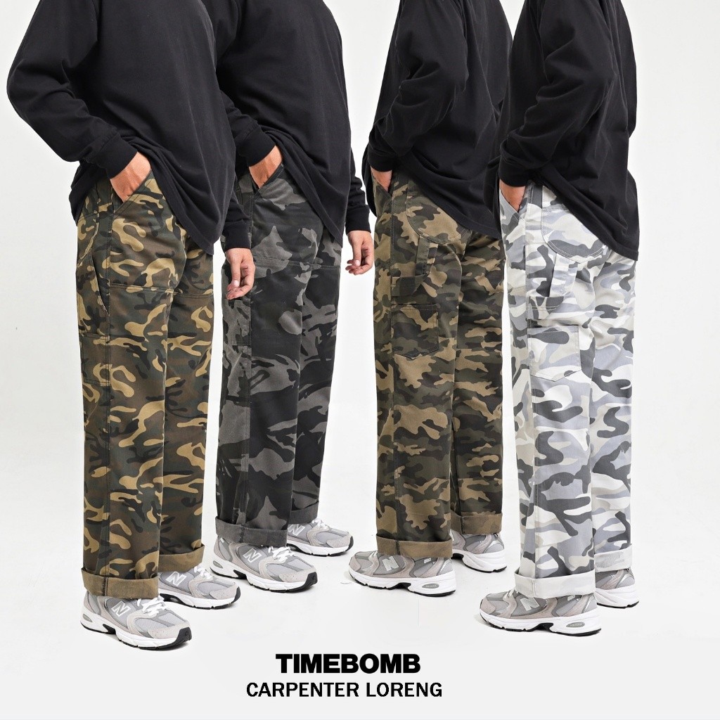 TIMEBOMB = CARPENTER PANTS - Celana Carpenter Reguler Loreng
