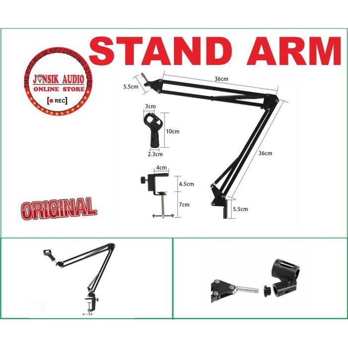 Stand microphone arm stand microphone jepit