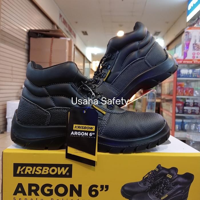 New Sepatu Safety Krisbow Argon 6" Original Promo - Asli