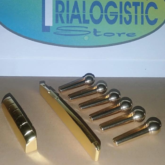 Ready- Bridge Pin, Saddle, Nut Logam Gitar Akustik
