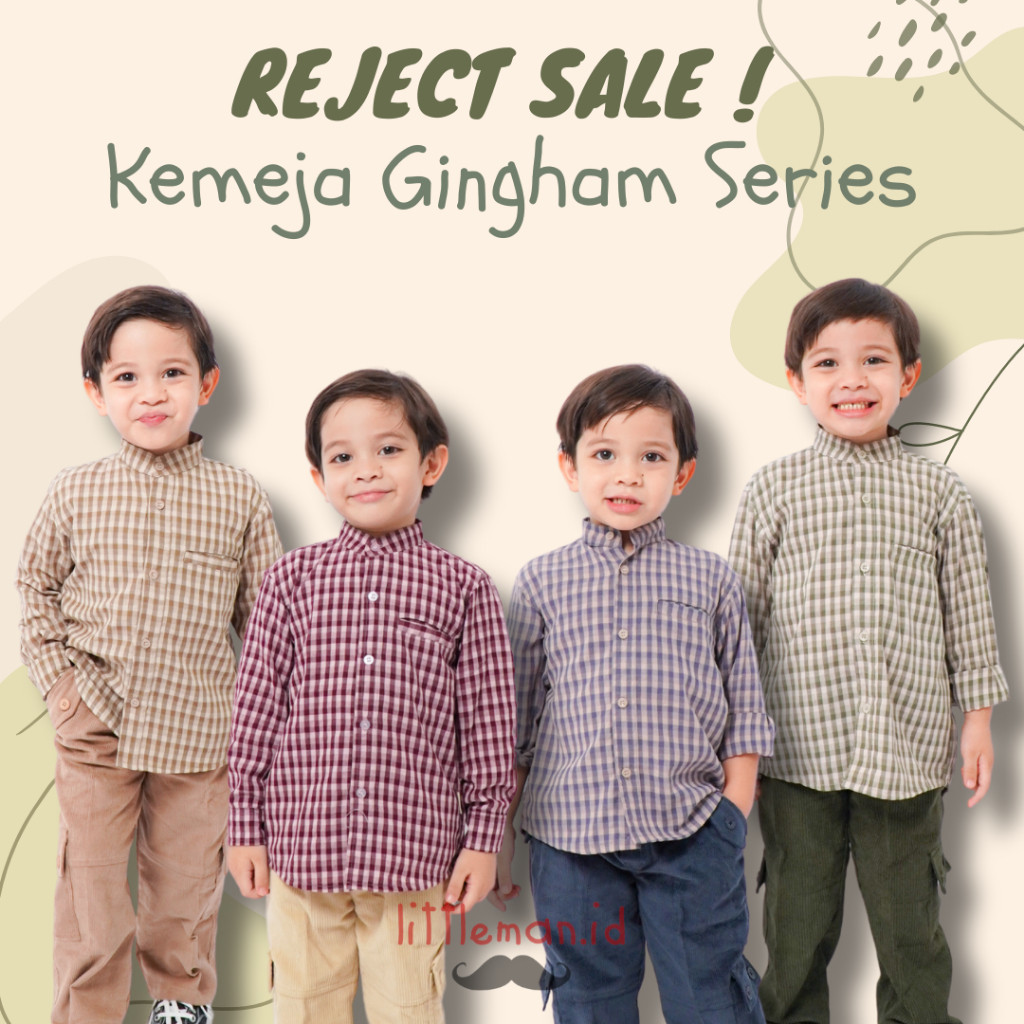 Reject Item Sale  Kemeja Gingham Series by littleman.id
