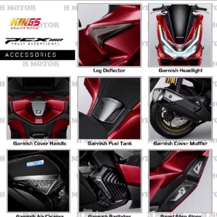 PAKET LENGKAP AKSESORIS GENUINE ORIGINAL HONDA AHM NEW PCX160 ROADSYNC