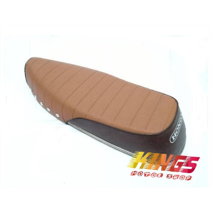 JOK SADEL MOTOR HONDA C70 MODEL JAPSTYLE KLASIK 2 WARNA (COKLAT)