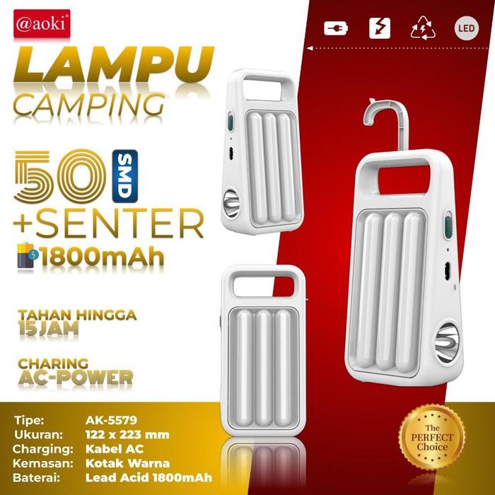 PREMIUM Aoki Lampu Emergency LED 45 SMD / Lampu Darurat AK-5579