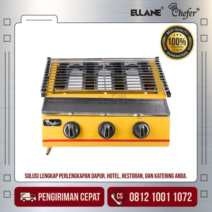 PREMIUM Alat panggangan bbq gas 3 tungku kompor grill bakaran