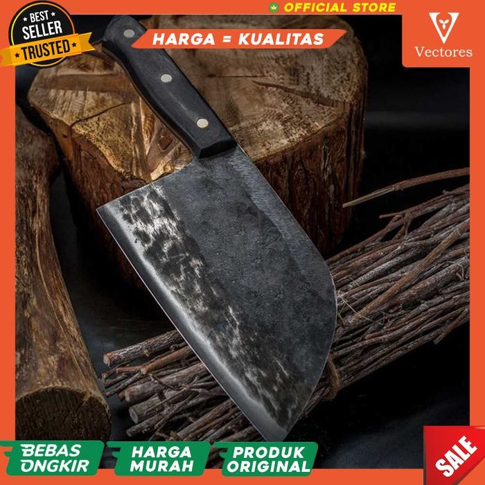 PREMIUM Golok Pisau Sangat Super Tajam Kuat Sembelih Daging Terbaru Original