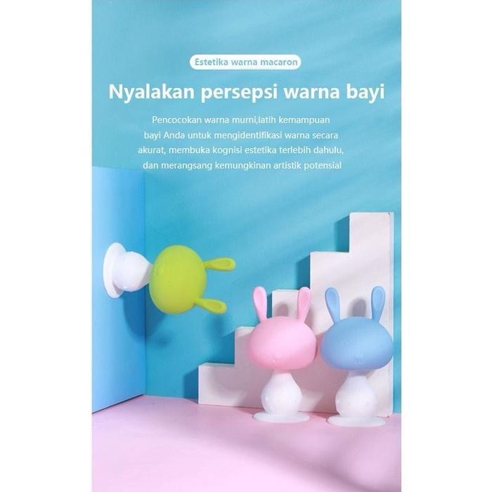 BBshOp,- Mainan Gigitan Anak Bayi Teether Rattle Silikon Bunyi Bola Kerincing