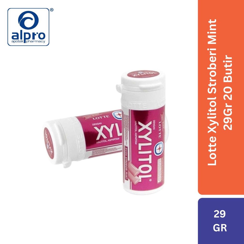 

Lotte Xylitol Stroberi Mint 29Gr 20 Butir