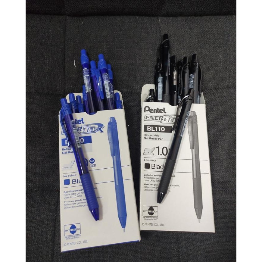

Ready JT ballpoint energell pentel 0.5 atau 0.7 atau 1.0 satuan hitam atau biru