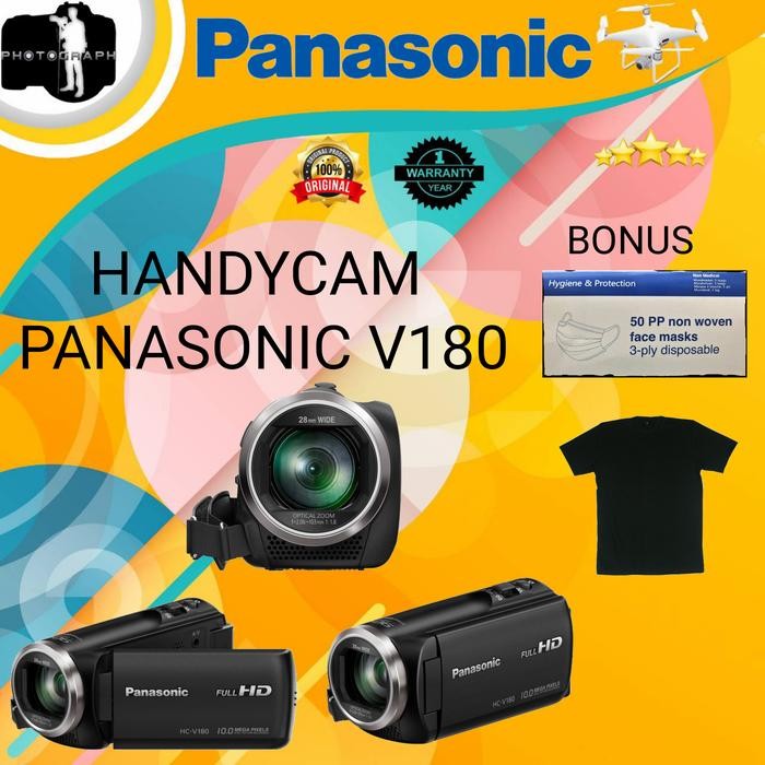 PANASONIC HC-V180K FULL HD CAMCORDER / HANDYCAM PANASONIC V180K