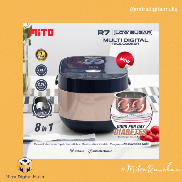 Mito R7 Rice Cooker 2 Liter Low Carbo