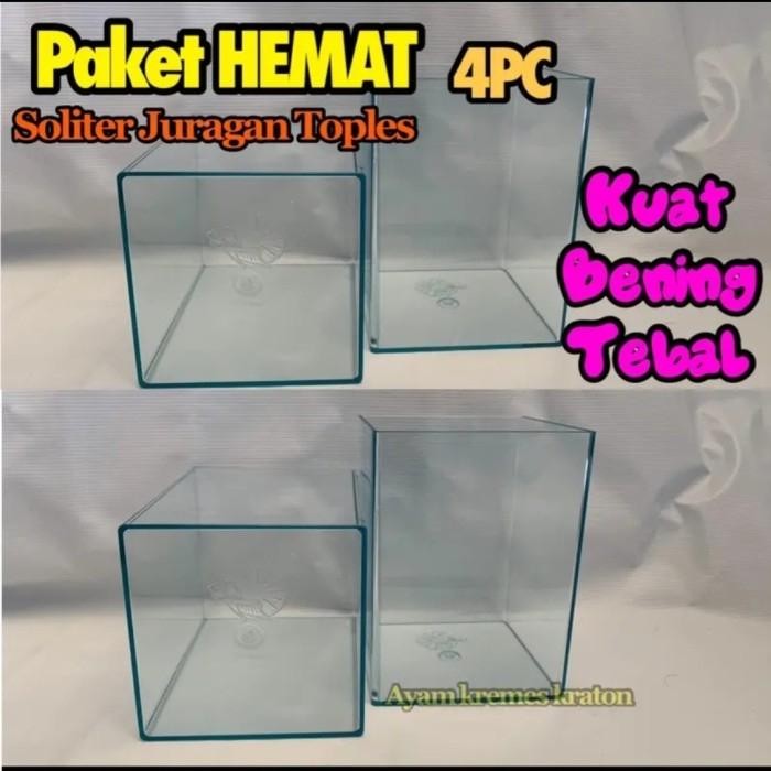 Pawretty- PROMO Soliter Cupang Juragan Toples 4Liter 4Pc