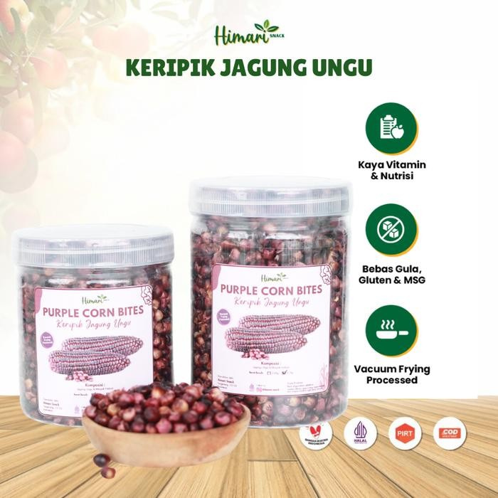 

Himari Keripik Jagung Ungu Krispy Cemilan Sehat 100% Produk Lokal