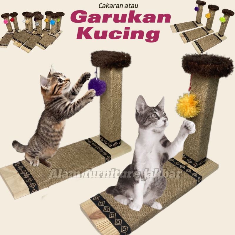 SCRATCHING PAD & POST/ GARUKAN KUCING /CAKARAN KUCING BAHAN KAYU