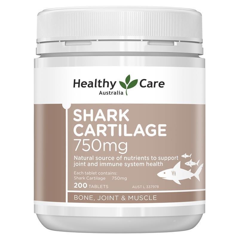 Healthy Care Shark Cartilage 750mg - 200 Tablets