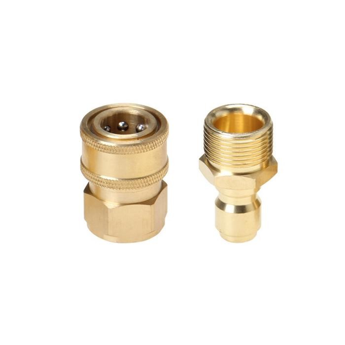 DISKON 2PCS INLET QUICK RELEASE JET CLEANER KONEKTOR M22 MALE & M22 FEMALE QUICK RELEASE UNTUK
