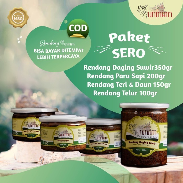 

Paketan irit lengkap 4 jenis rendang