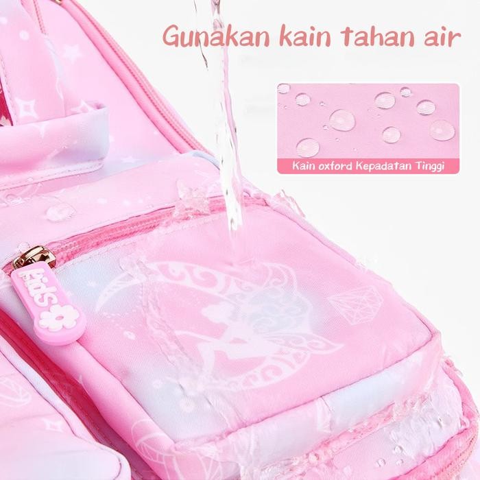 [READY] Aimilo Tas Sekolah Perempuan Tas Sekolah Anak SD&SMP Tas Ransel Kapasitas Besar Tahan Air