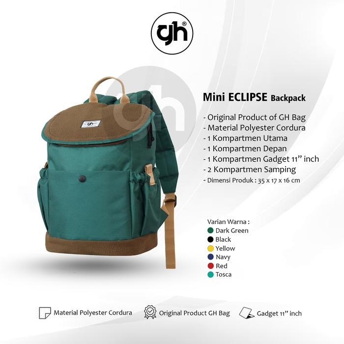 GH-Bag Mini ECLIPSE Backpack Tas Ransel Sekolah Tas Kuliah Tas Anak