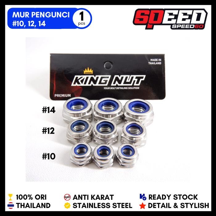 MotoMax- Probolt Mur Pengunci Drat 14 12 10 Lock Nut Stainless King Nut Th