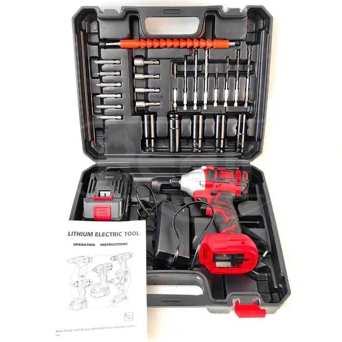 Reaim Cordless Impact Wrench Brushless Impact baterai Mesin Bor Untuk Baut Mobil Impact Baterai