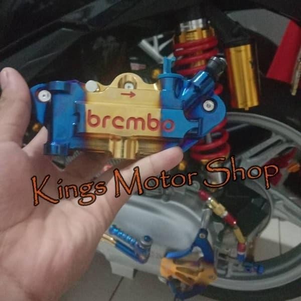 KALIPER BREMBO MONOBLOK 4 PISTON TWOTONE BEAT SCOOPY VARIO GENIO DLL KUALITAS TERBAIK