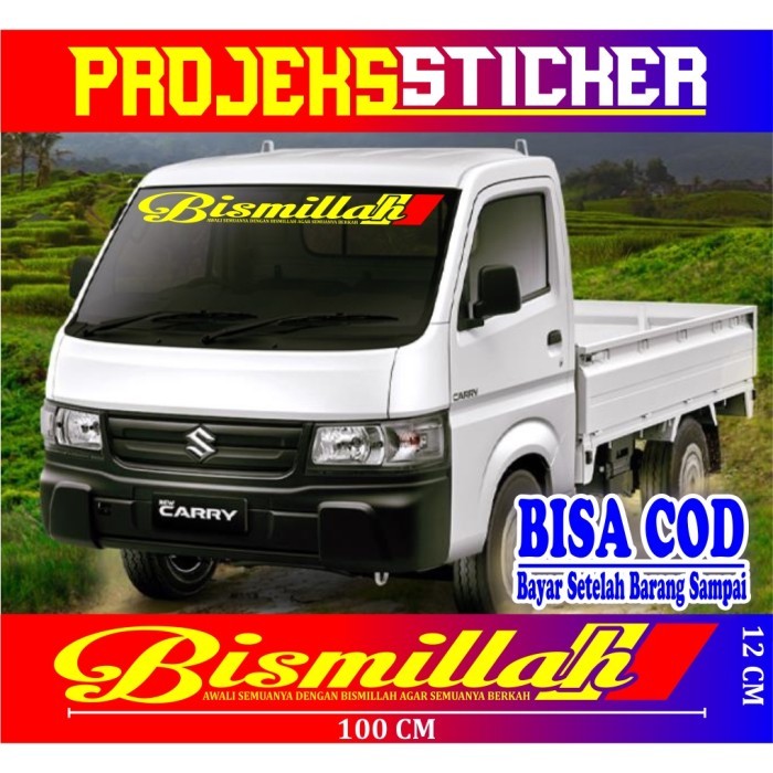 [Expert] Cutting Stiker Mobil Variasi Kaca Depan Mobil Kata Kata Truk Canter