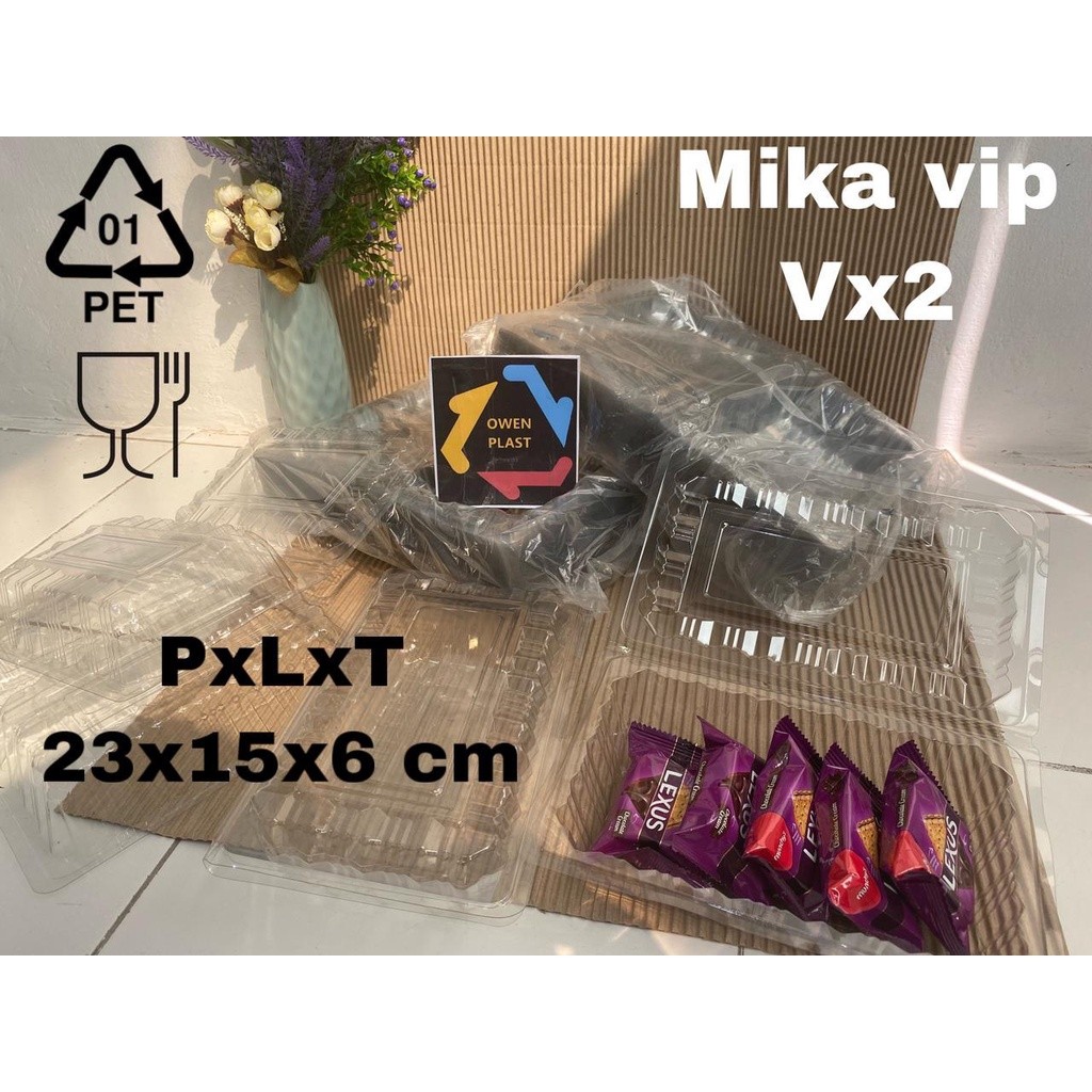 MIKA KUE/MIKA JAJAN PASAR/ MIKA BOLU MEREK VIP TEBAL MIKA KUE BOLU UK SEDANG VX2 ISI 50 PCS