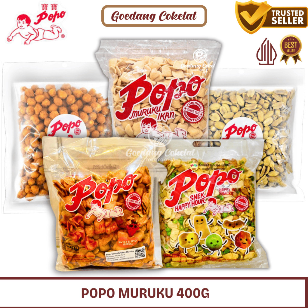 

POPO MURUKU SNEK HAPPY HOUR SWEET & SPICY SNAKS / POPO MURUKU IKAN 400GR
