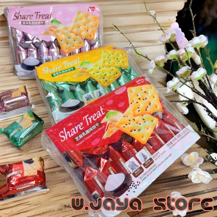 

Bairong Share Treat 300g Biscuit Keju Jepang /Jali /Daun Bawang /wijen