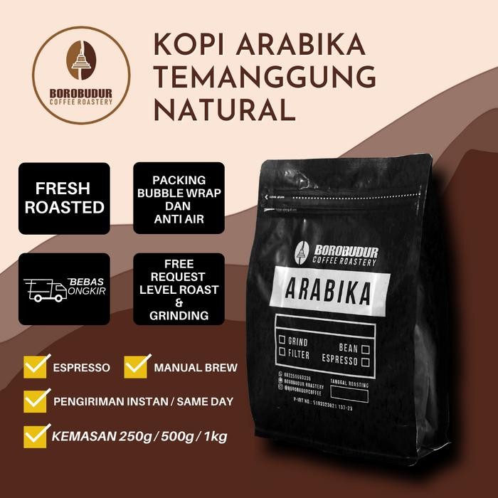 

1 KG KOPI ARABICA TEMANGGUNG NATURAL ROAST BEAN JUAL ARABIKA GROSIR