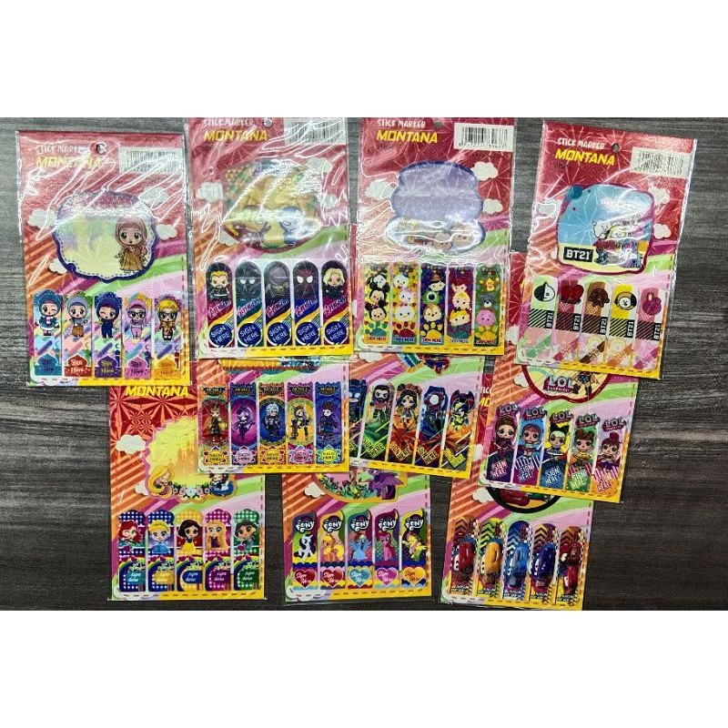 

Pembatas Buku Mix Karakter / Post It Karakter BTS, Cars, Ponny