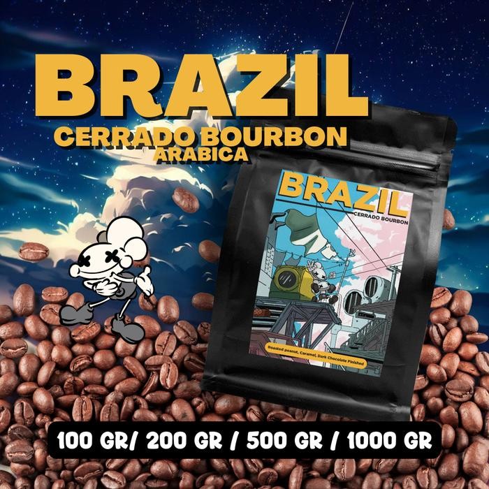 

Brazillian Bourbon By Black Potion Roastery Arabica roasted Coffee beans specialty Biji Kopi Natural