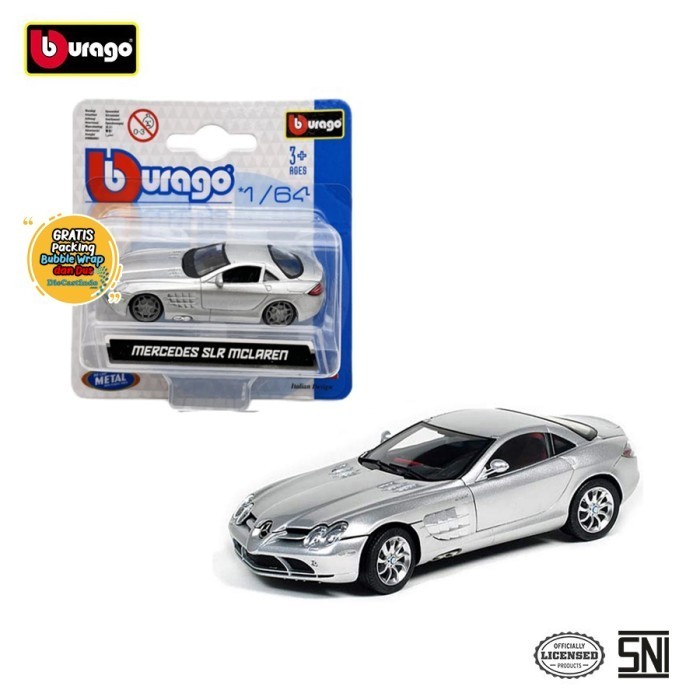 Bburago Mercedes SLR McLaren Skala 1:64 Silver