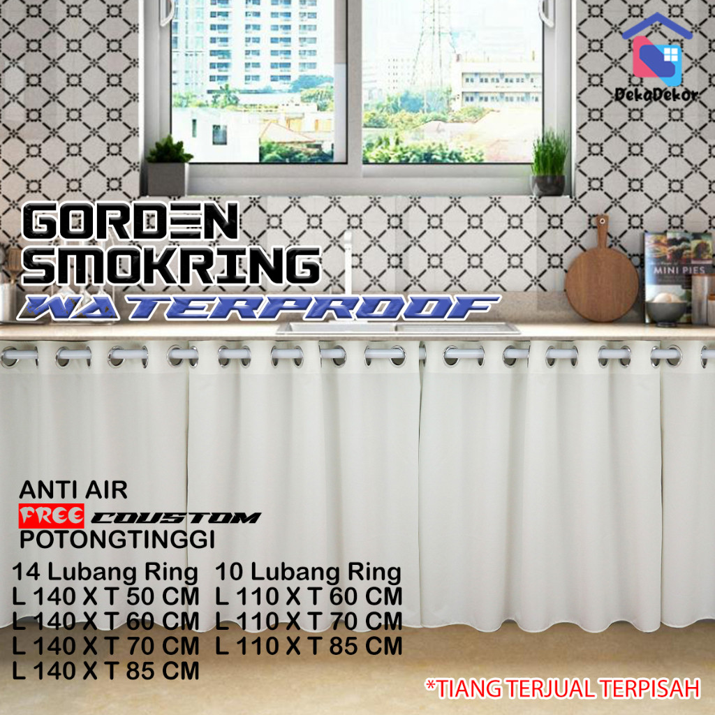 Gorden Kolong Dapur Anti Air-terproof Smokring