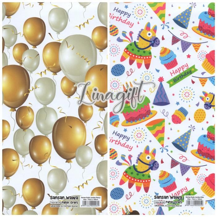 

Pesta- JUMBO -KERTAS KADO HAPPY BIRTHDAY SANWA UNICORN BALON CAKE ULANG TAHUN