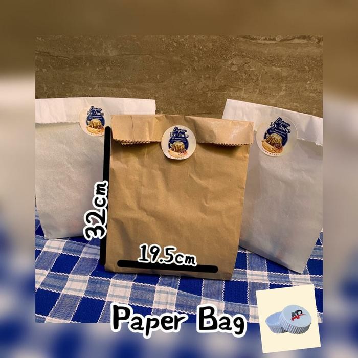 

Pesta- Paper Bag Food Grade (size L) Kantong Kertas uk 19.5 x 32cm.