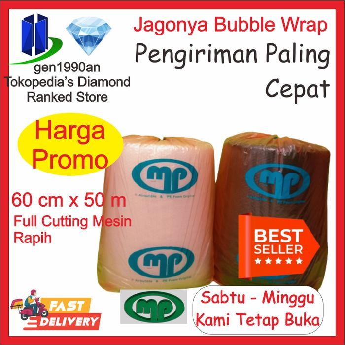 

Pesta- Plastik Bubble Wrap 50 m x 60 cm Mulia Pak Orange TOMANG JAKBAR