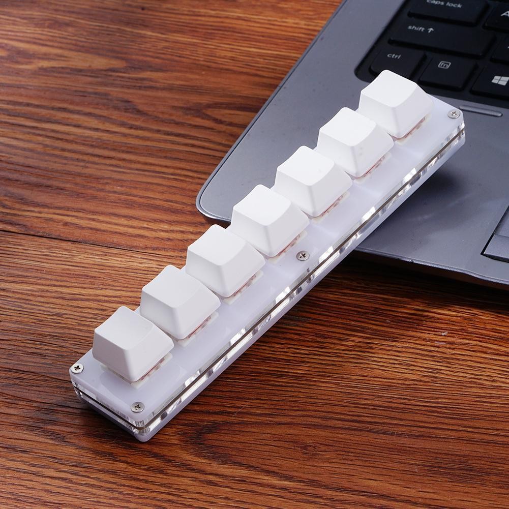 Mini 7 Key Custom Osu Keypad Usb Wired White Programmable Macro Mechanical Keyboard For Gaming