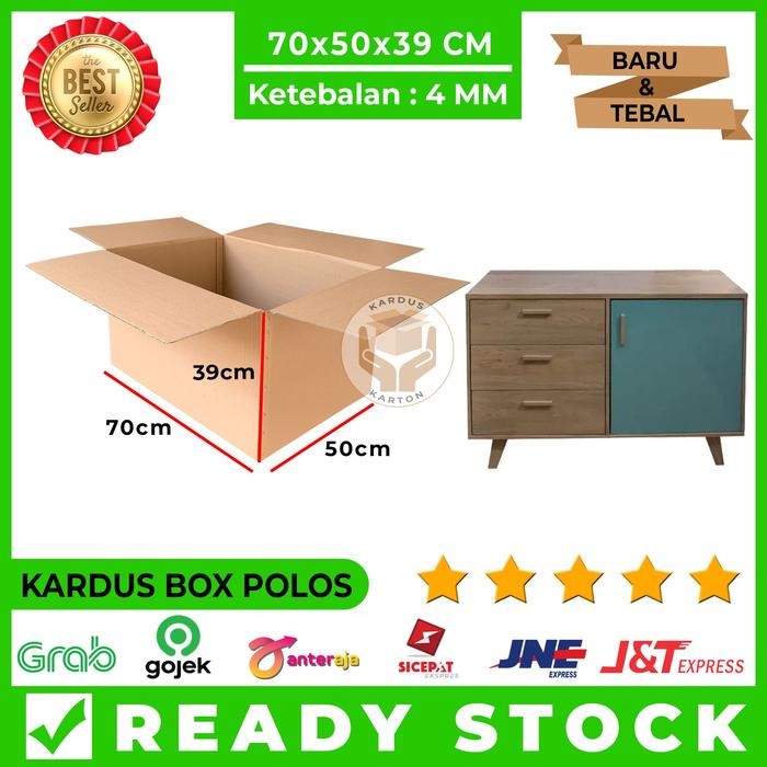 

Pesta- Kardus Polos / Karton Box Packing 70x50x39 Cm Single Wall, Jumbo