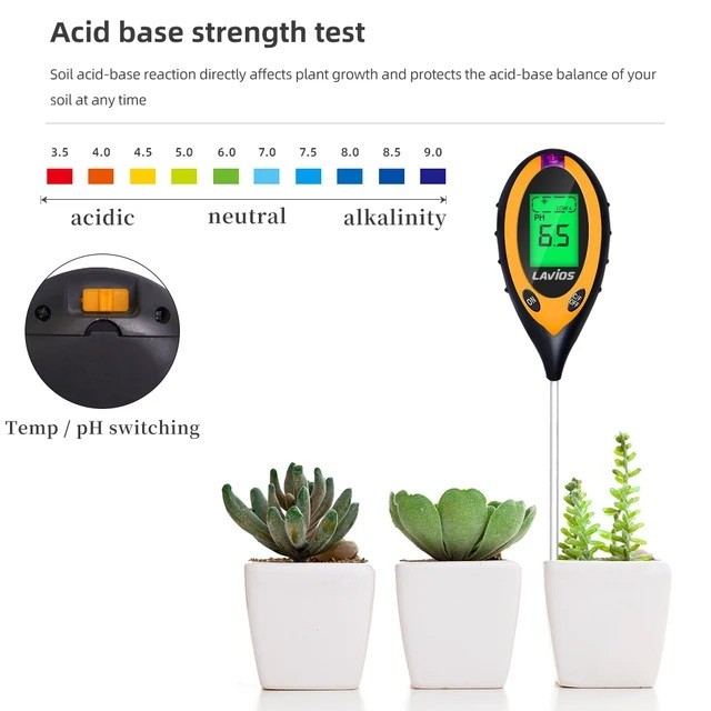 ph meter tanah digital / 4 in 1 soil analyzer
